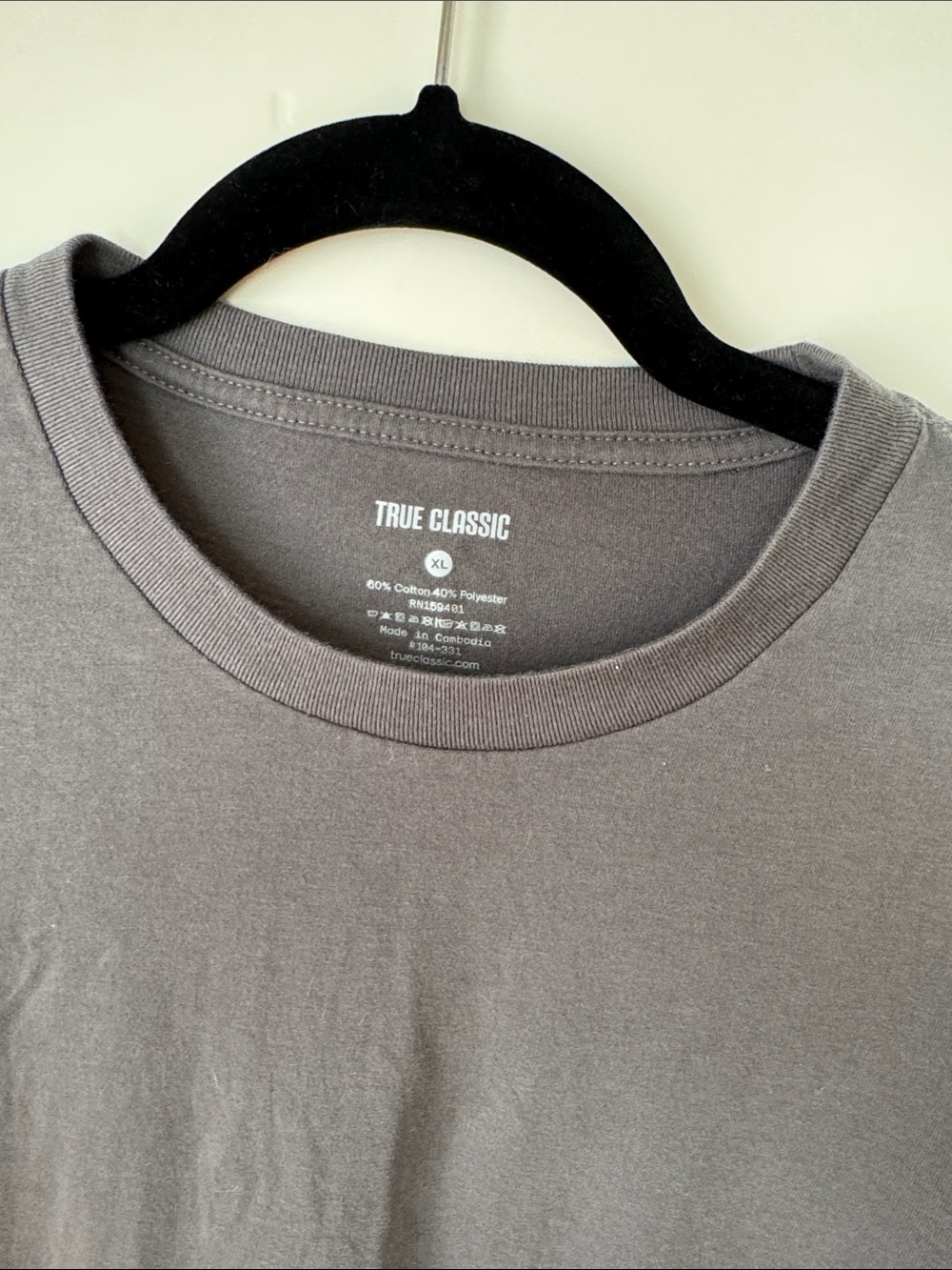Men's Short Sleeve Crew Neck T-Shirt - Charcoal Gray - Picture 2 of 2